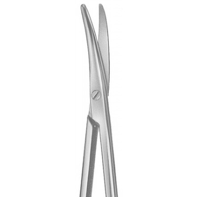 Ножницы препаровальные, изогнутые, тупоконечные, длина 115 мм