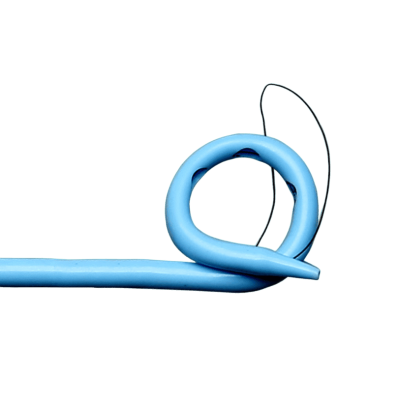 Сменный набор для нефростомии (по методике Сельдингера) с дренажем типа "свиной хвост" и фиксирующей нитью