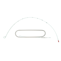 Однопетлевой мочеточниковый стент тип "свиной хвост" с отверстиями на петле и прямой части