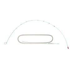 Однопетлевой мочеточниковый стент тип "свиной хвост" с отверстиями на петле