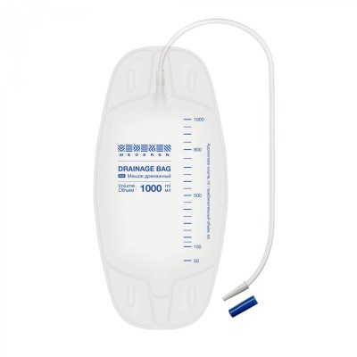 Мешок дренажный MEDEREN с Т-образным краном, 1000мл 