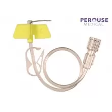 Игла Губера Perouse Medical POLYPERF изогнутая с крылышками и соединительной линией 